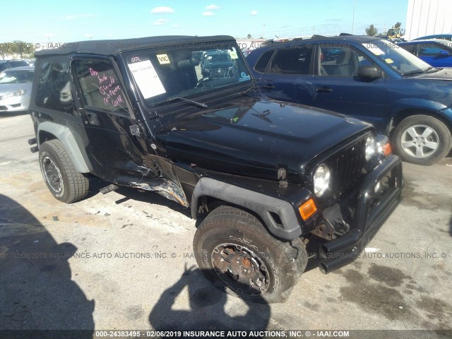 1J4FA49S34P785141 - 2004 JEEP WRANGLER / TJ SPORT BLACK photo 1