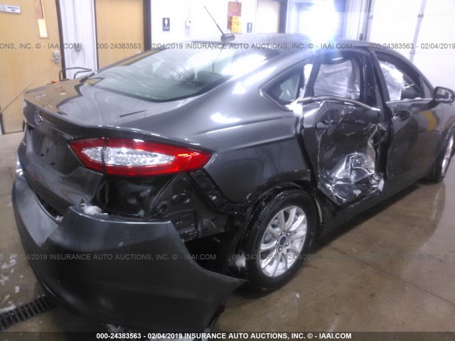 3FA6P0G71GR246676 - 2016 FORD FUSION S GRAY photo 6