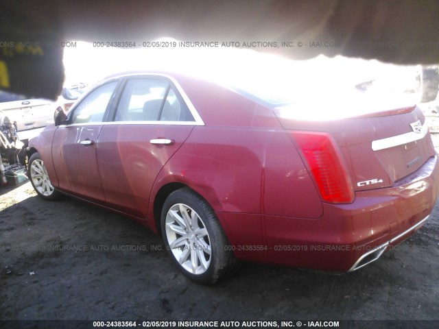 1G6AX5SX6F0124566 - 2015 CADILLAC CTS LUXURY COLLECTION RED photo 3