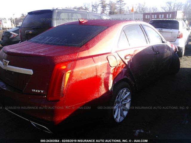 1G6AX5SX6F0124566 - 2015 CADILLAC CTS LUXURY COLLECTION RED photo 4