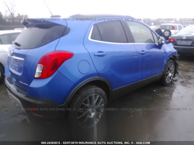 KL4CJ1SM9GB603991 - 2016 BUICK ENCORE SPORT TOURING BLUE photo 4