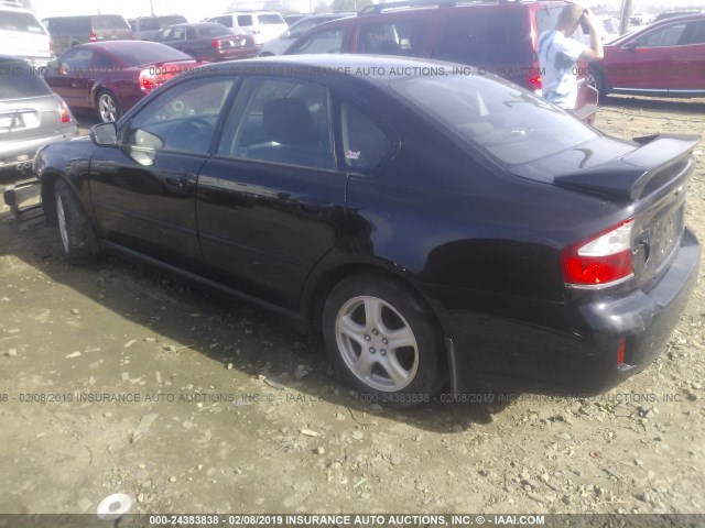 4S3BL616197236358 - 2009 SUBARU LEGACY 2.5I BLACK photo 3