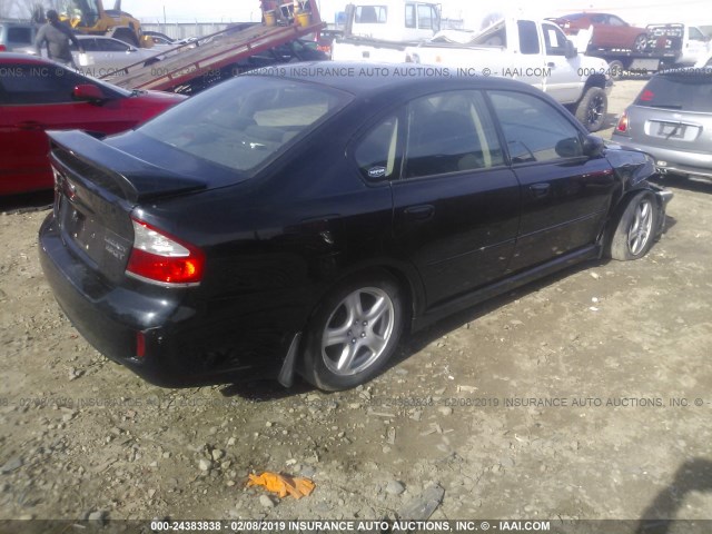 4S3BL616197236358 - 2009 SUBARU LEGACY 2.5I BLACK photo 4