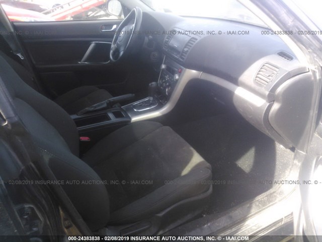 4S3BL616197236358 - 2009 SUBARU LEGACY 2.5I BLACK photo 5