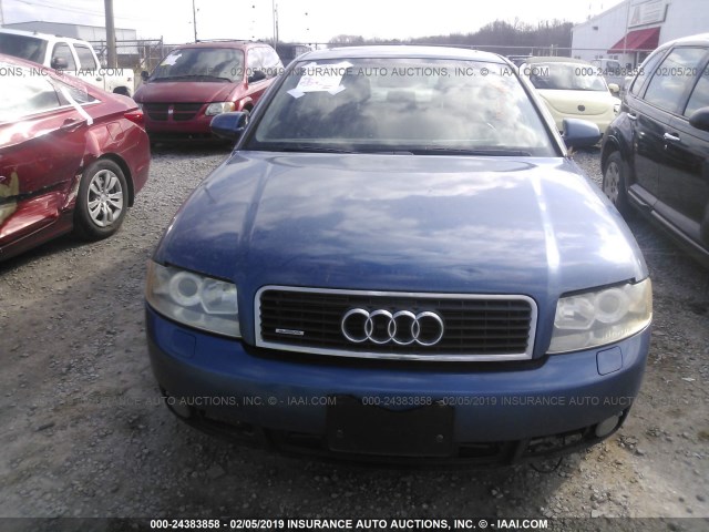 WAULC68E54A156622 - 2004 AUDI A4 1.8T QUATTRO BLUE photo 6