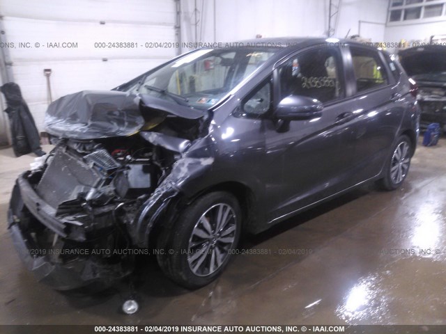 JHMGK5H76GS014263 - 2016 HONDA FIT EX/EXL GRAY photo 2