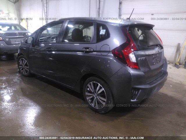 JHMGK5H76GS014263 - 2016 HONDA FIT EX/EXL GRAY photo 3