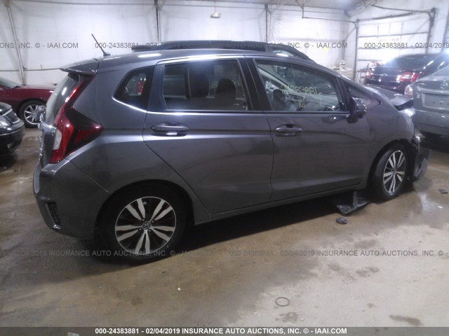 JHMGK5H76GS014263 - 2016 HONDA FIT EX/EXL GRAY photo 4