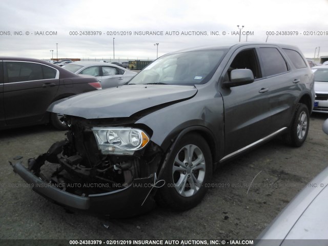 1C4RDHAG4DC558833 - 2013 DODGE DURANGO SXT GRAY photo 2