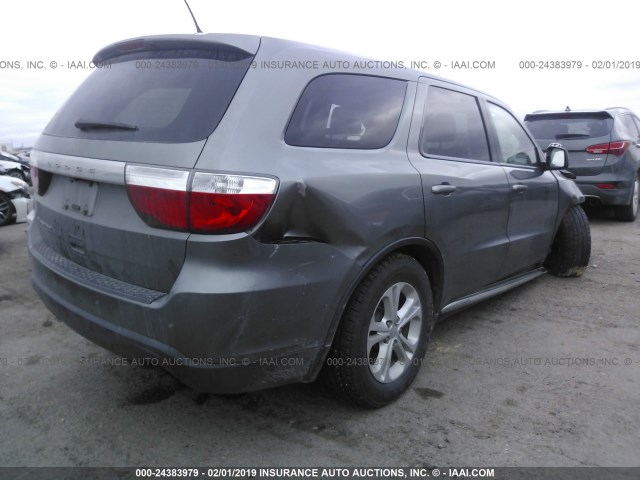 1C4RDHAG4DC558833 - 2013 DODGE DURANGO SXT GRAY photo 4