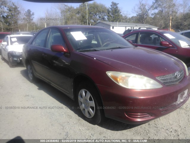 4T1BE32K23U240122 - 2003 TOYOTA CAMRY LE/XLE/SE BURGUNDY photo 1