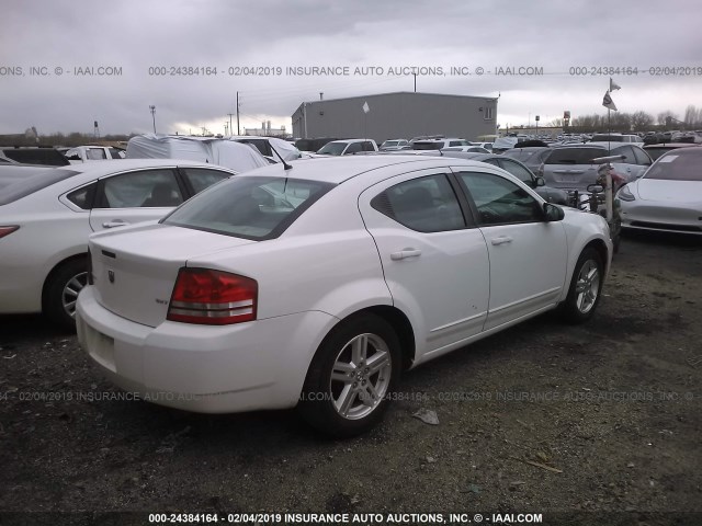 1B3LC56K48N286235 - 2008 DODGE AVENGER SXT WHITE photo 4