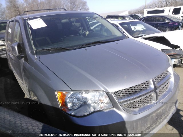 2C4RDGCG3ER155412 - 2014 DODGE GRAND CARAVAN SXT SILVER photo 1