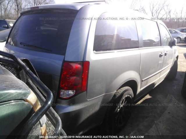 2C4RDGCG3ER155412 - 2014 DODGE GRAND CARAVAN SXT SILVER photo 4