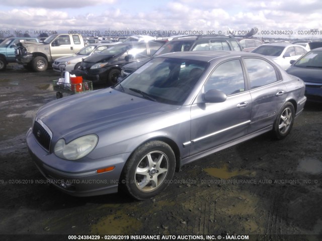 KMHWF35H55A191775 - 2005 HYUNDAI SONATA GLS/LX ნაცრისფერი ფოტო 2