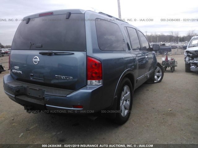 5N1AA0NC7AN620204 - 2010 NISSAN ARMADA SE/TITANIUM/PLATINUM BLUE photo 4