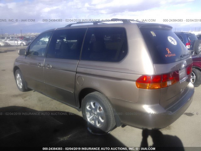 5FNRL18983B111585 - 2003 HONDA ODYSSEY EXL GOLD photo 3