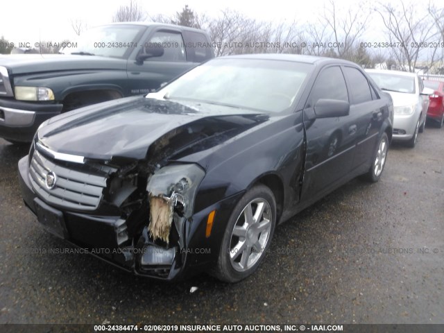 1G6DP567550135323 - 2005 CADILLAC CTS HI FEATURE V6 BLACK photo 2