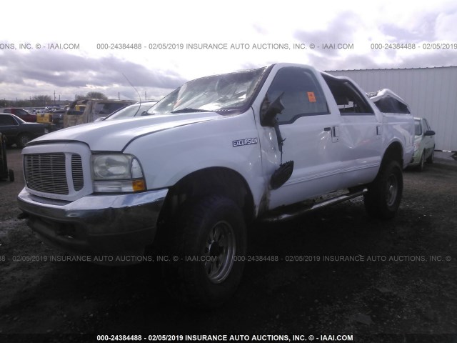 1FMSU41F7YEB16720 - 2000 FORD EXCURSION XLT WHITE photo 2