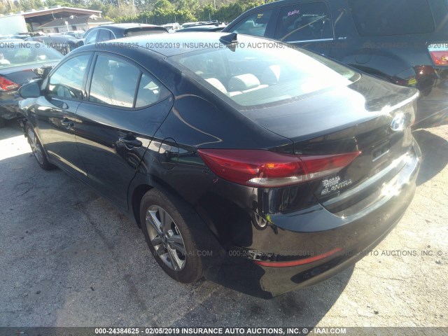 5NPD84LF3JH389934 - 2018 HYUNDAI ELANTRA SEL/VALUE/LIMITED BLACK photo 3