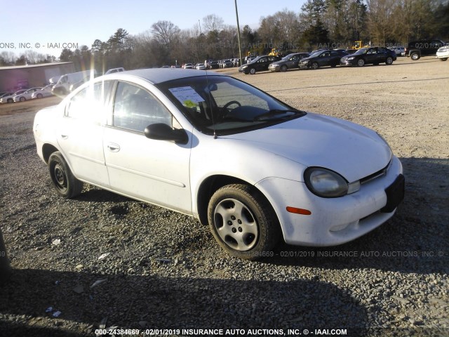 1B3ES46C7YD612310 - 2000 DODGE NEON ES WHITE photo 1