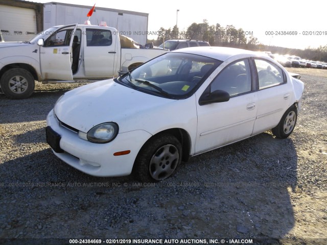 1B3ES46C7YD612310 - 2000 DODGE NEON ES WHITE photo 2