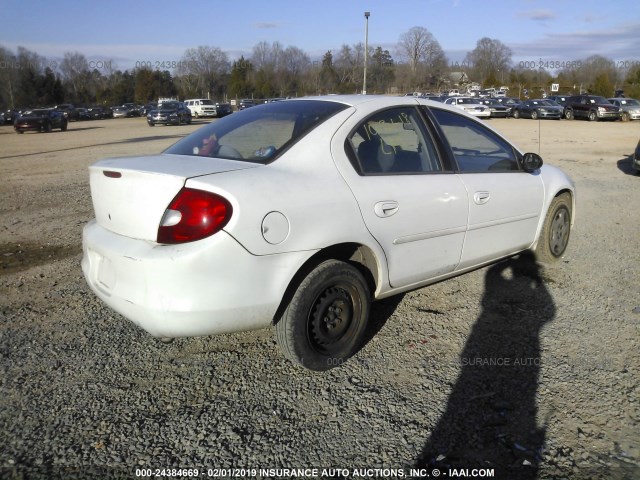 1B3ES46C7YD612310 - 2000 DODGE NEON ES WHITE photo 4