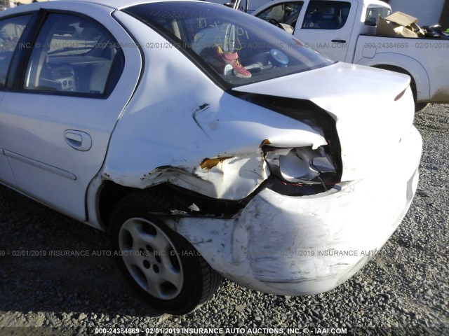 1B3ES46C7YD612310 - 2000 DODGE NEON ES WHITE photo 6