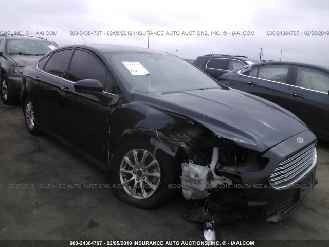 1FA6P0G76F5123635 - 2015 FORD FUSION S BLACK photo 1