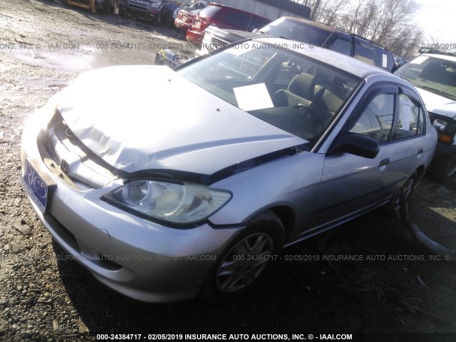 2HGES16394H566815 - 2004 HONDA CIVIC DX VP ვერცხლისფერი ფოტო 2