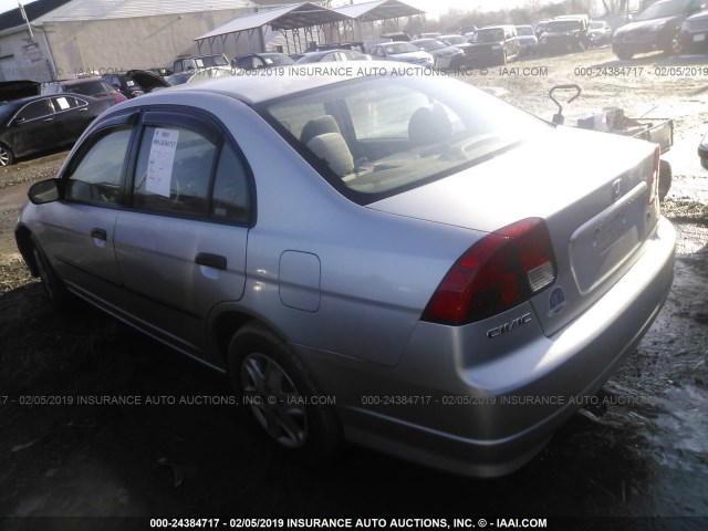 2HGES16394H566815 - 2004 HONDA CIVIC DX VP ვერცხლისფერი ფოტო 3