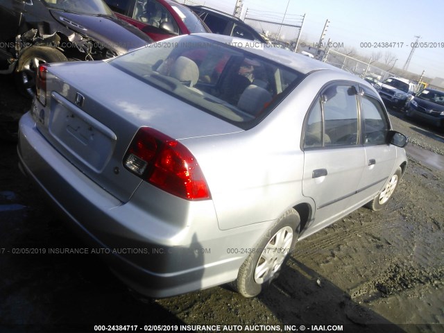 2HGES16394H566815 - 2004 HONDA CIVIC DX VP ვერცხლისფერი ფოტო 4