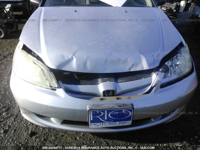 2HGES16394H566815 - 2004 HONDA CIVIC DX VP ვერცხლისფერი ფოტო 6