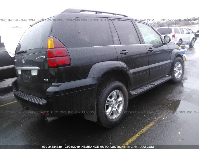 JTJBT20X140054113 - 2004 LEXUS GX 470 BLACK photo 4