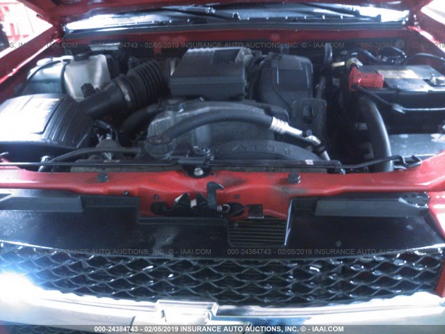 1GCDT13E998103440 - 2009 CHEVROLET COLORADO RED photo 10