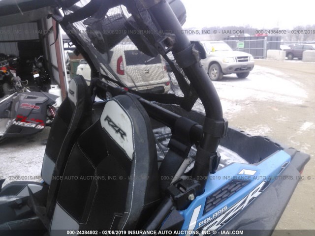 3NSVBE874FF432209 - 2015 POLARIS RZR S 900 EPS BLUE photo 8