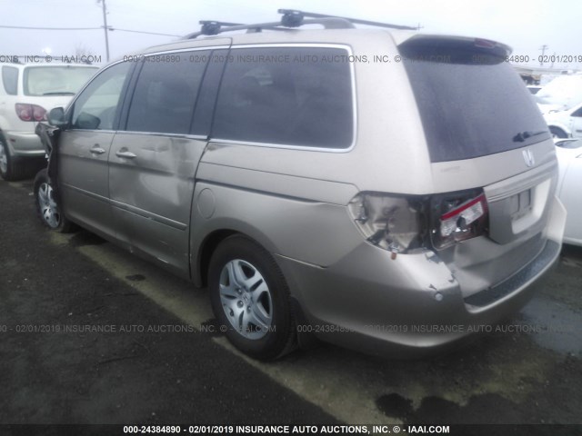 5FNRL38697B406802 - 2007 HONDA ODYSSEY EXL BEIGE photo 3