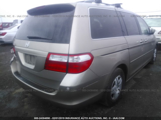 5FNRL38697B406802 - 2007 HONDA ODYSSEY EXL BEIGE photo 4