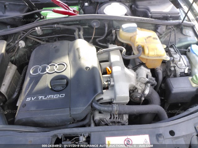 WAUCB28D0WA247576 - 1998 AUDI A4 1.8T QUATTRO GREEN photo 10