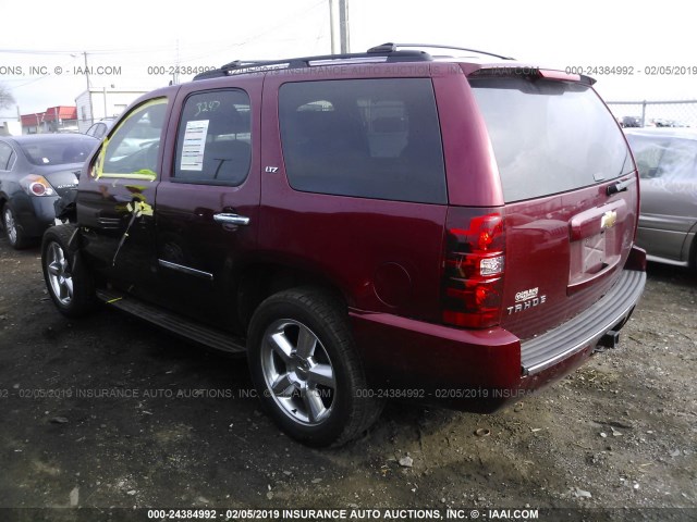 1GNSKCE06BR279604 - 2011 CHEVROLET TAHOE K1500 LTZ RED photo 3