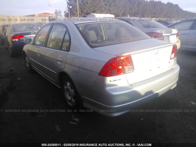 JHMES96604S005059 - 2004 HONDA CIVIC HYBRID SILVER photo 3