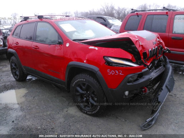 1C4PJMBB5HW599309 - 2017 JEEP CHEROKEE TRAILHAWK RED photo 1