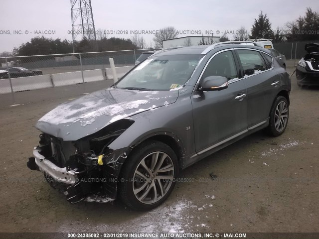 JN1BJ0RR6HM401356 - 2017 INFINITI QX50 GRAY photo 2