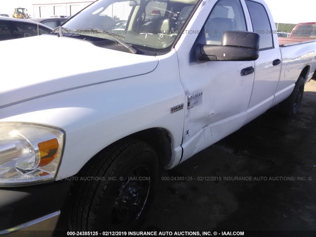 3D7KR28D97G828710 - 2007 DODGE RAM 2500 ST/SLT WHITE photo 6