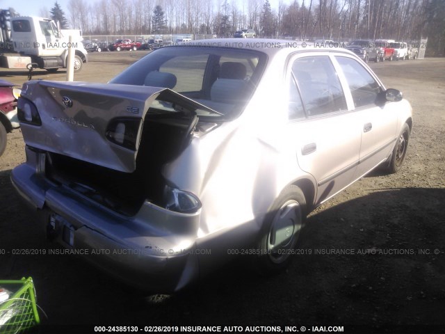 1NXBR12EXXZ254875 - 1999 TOYOTA COROLLA VE/CE/LE SILVER photo 4