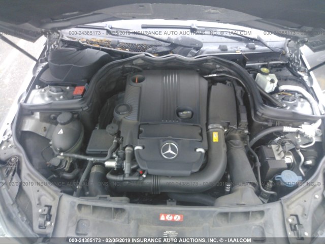 WDDGF4HB6CR206309 - 2012 MERCEDES-BENZ C 250 GRAY photo 10