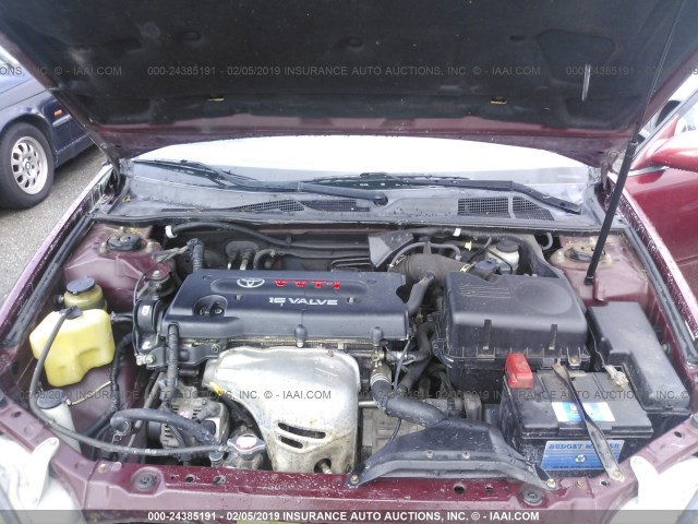 JTDBE32K330141062 - 2003 TOYOTA CAMRY LE/XLE RED photo 10