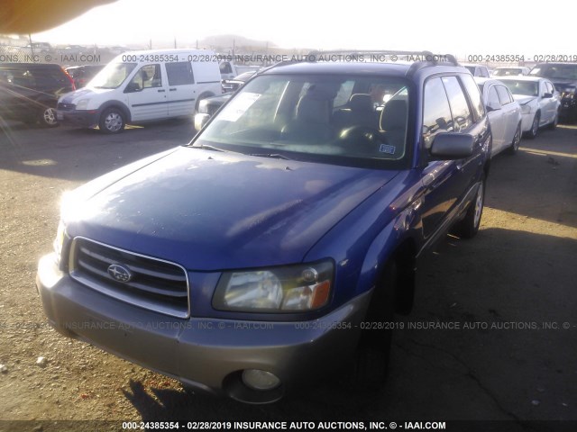 JF1SG65613H713862 - 2003 SUBARU FORESTER 2.5XS BLUE photo 2