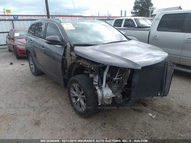 5TDZKRFH1ES026517 - 2014 TOYOTA HIGHLANDER LE/LE PLUS GRAY photo 1