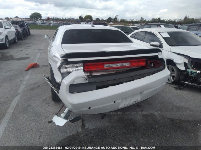 2C3CDYAG1DH511198 - 2013 DODGE CHALLENGER SXT WHITE photo 6